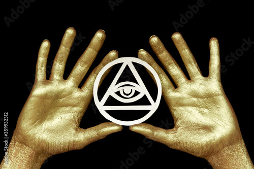 Fotografie New age modern magic, occult symbol for ritual