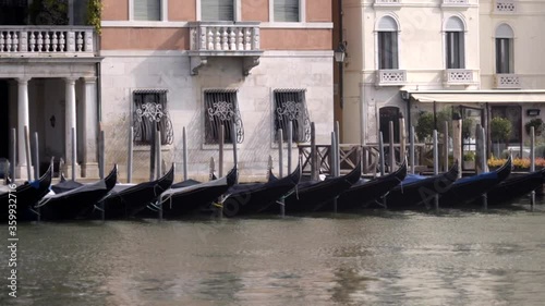Wallpaper Mural Venice, Italy 60fps. Traditional Gondolas on Canal Grande Torontodigital.ca