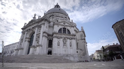 Wallpaper Mural Venice, Italy 60fps. Walking and looking at church Basilica of Santa Maria della Salute Torontodigital.ca