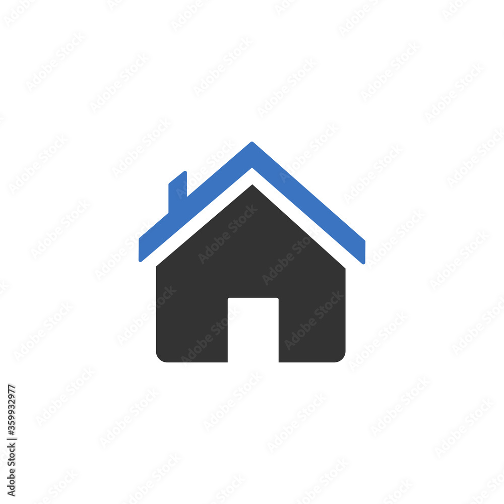 House or home flat icon isolated on white background. House or home flat icon isolated on white background.