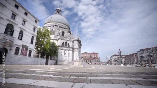 Wallpaper Mural Venice, Italy 60fps. Walking and looking at church Basilica of Santa Maria della Salute Torontodigital.ca