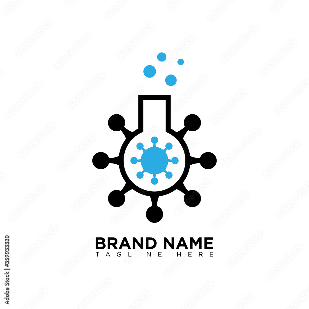 Obraz premium Science Lab Logo Design Template