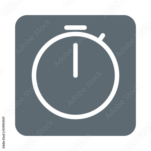 Flat icon stopwatch isolated on white background. Vector illustration.