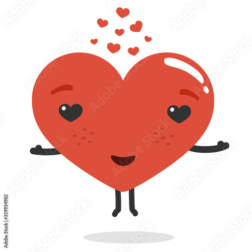 Cartoon heart character with love. To see the other vector heart character illustrations , please check Cartoon Heart Characters collection.