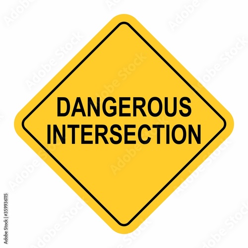 Wallpaper Mural Dangerous intersection traffic sign Torontodigital.ca