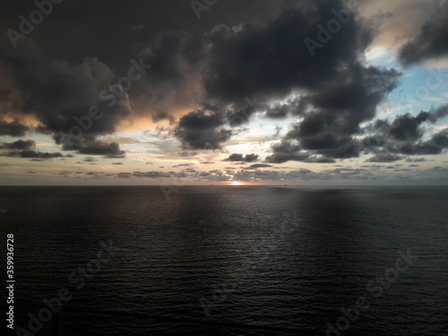 Sunset over ocean in Cartagena Colombia 2019