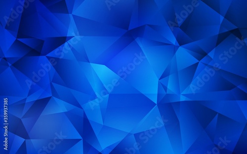 Dark BLUE vector low poly texture. Shining colorful illustration with triangles. Polygonal design for your web site.