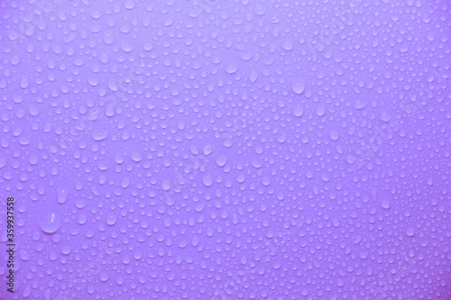 Natural transparent water droplets