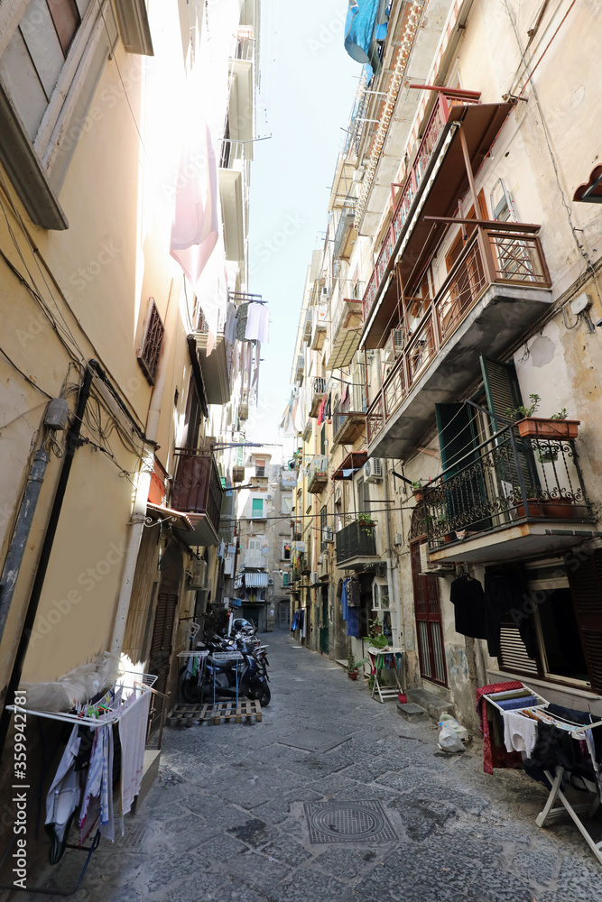 Naples, NA, Italy - August 20, 2019: House in Downtown called Sp