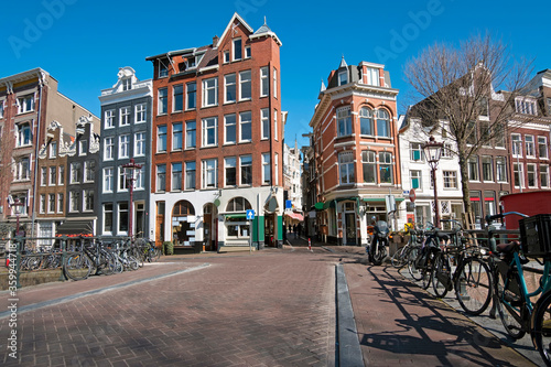 City scenic from Amsterdam in the Netherlands