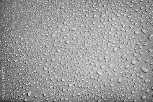 Water drops pattern on grey background