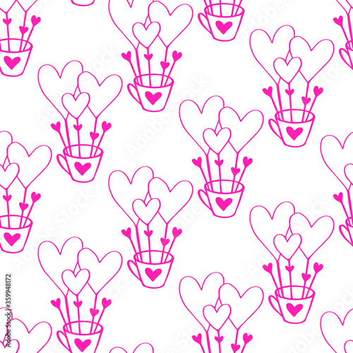 Valentines Hand Drawn Seamless Pattern-09