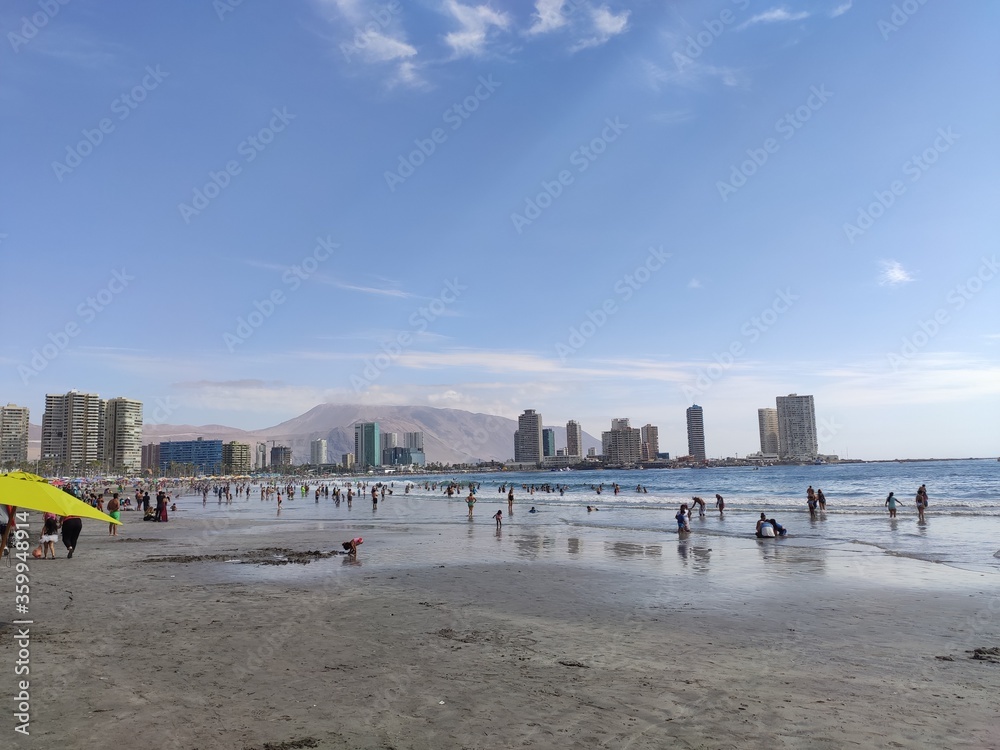 Iquique beach in the morning