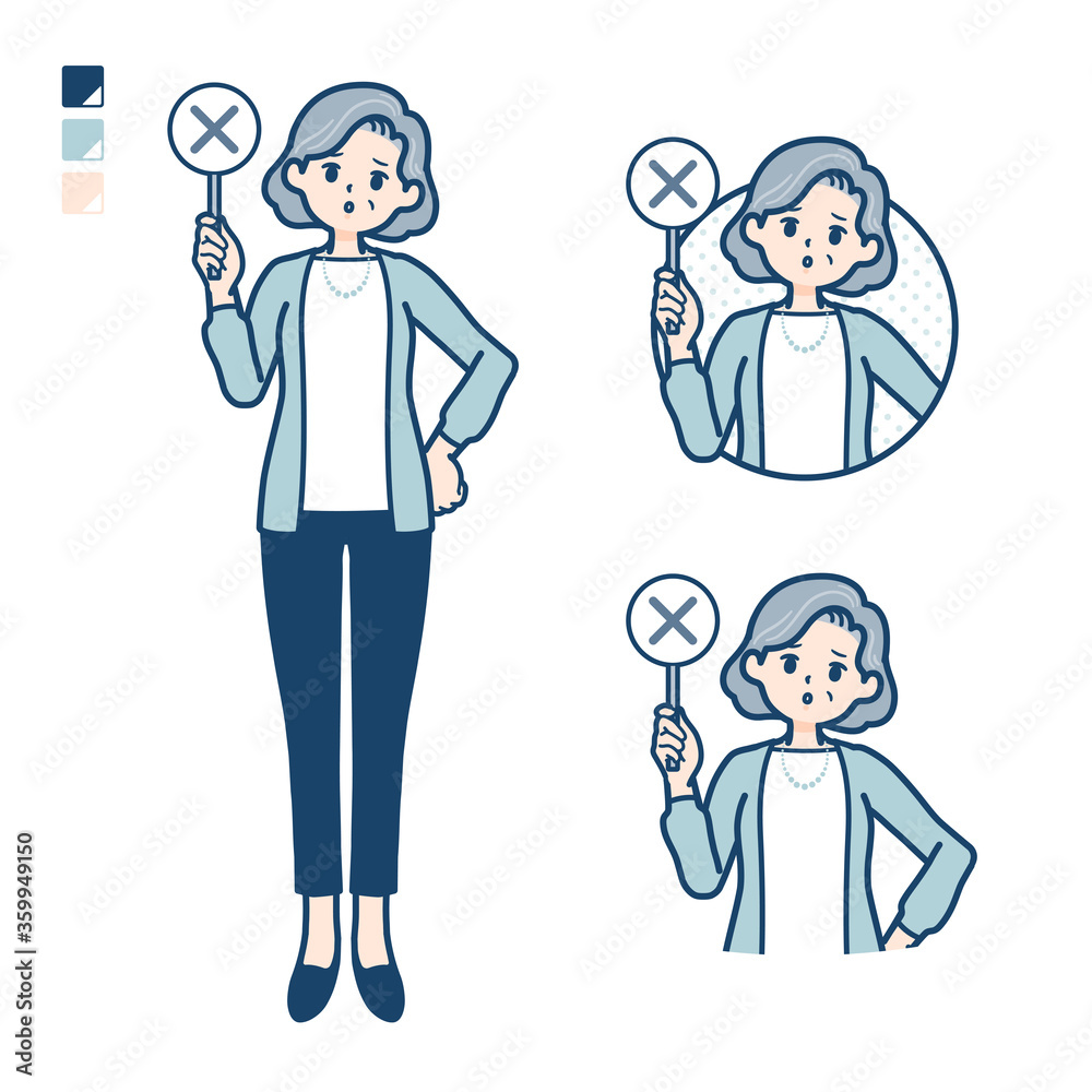 simple senior woman_cross-panel
