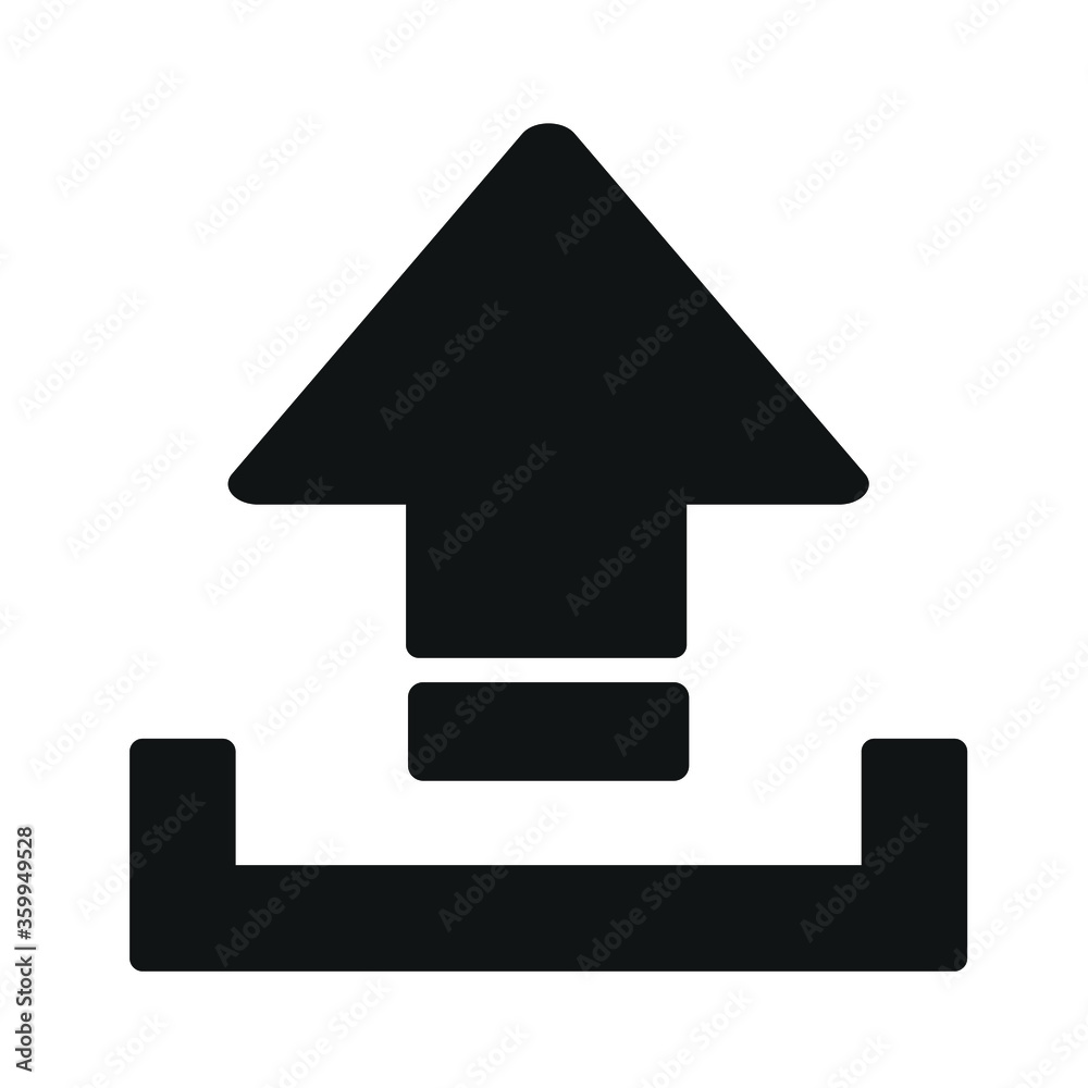 Upload icon for web uses. Upload symbol vector isolated on white background Upload icon for web uses. Upload symbol vector isolated on white background