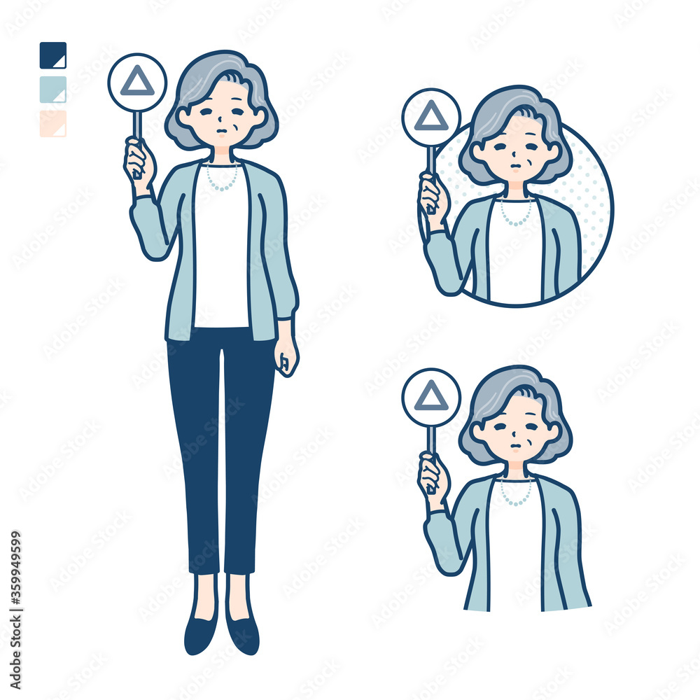 simple senior woman_Triangle-panel simple senior woman_Triangle-panel