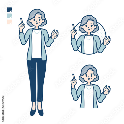 simple senior woman_speaking