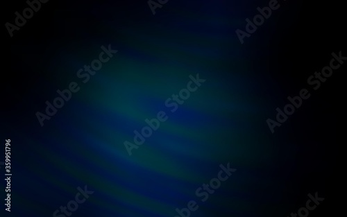 Dark BLUE vector background with curved lines. An elegant bright illustration with gradient. Brand new design for your ads, poster, banner.