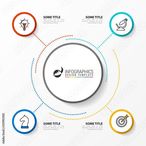 Infographic design template. Creative concept with 4 steps