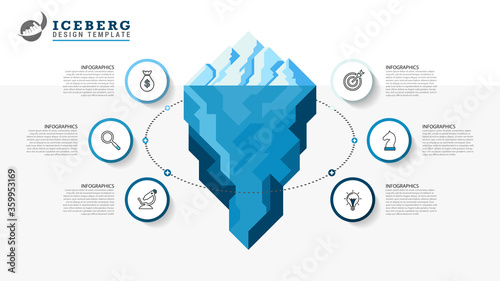 Infographic design template. Creative concept with 6 steps
