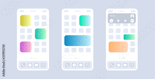 Phone 14 concept illustration with screen and mobile app