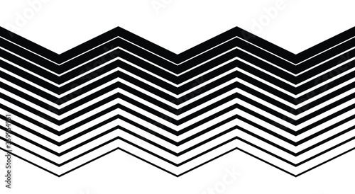 Endless halftone lines gradient, abstract background texture, retro style, black and white vector graphic