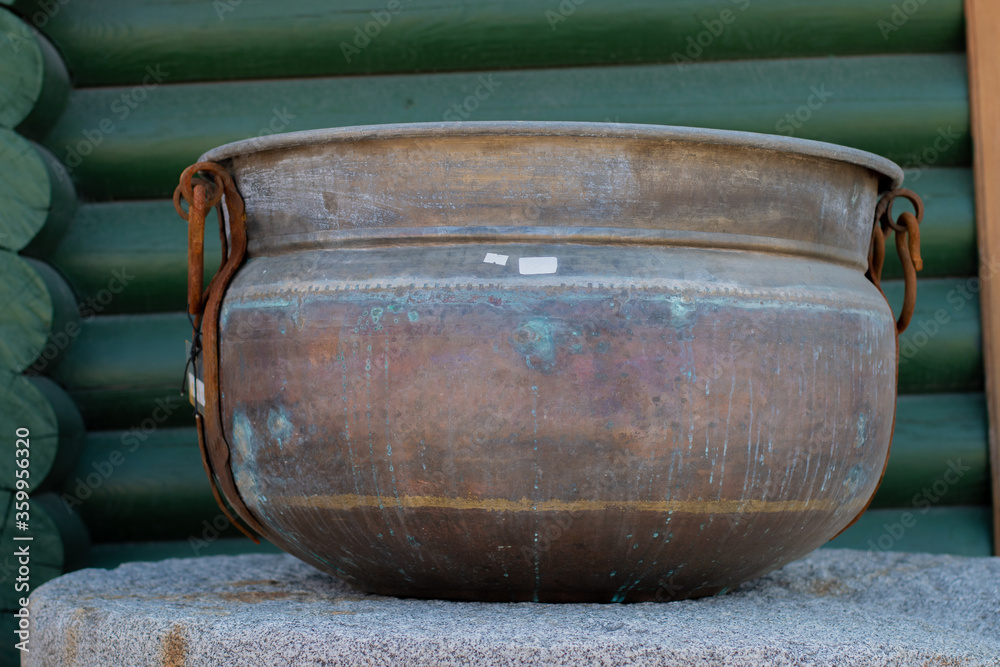 Fototapeta premium old big cauldron