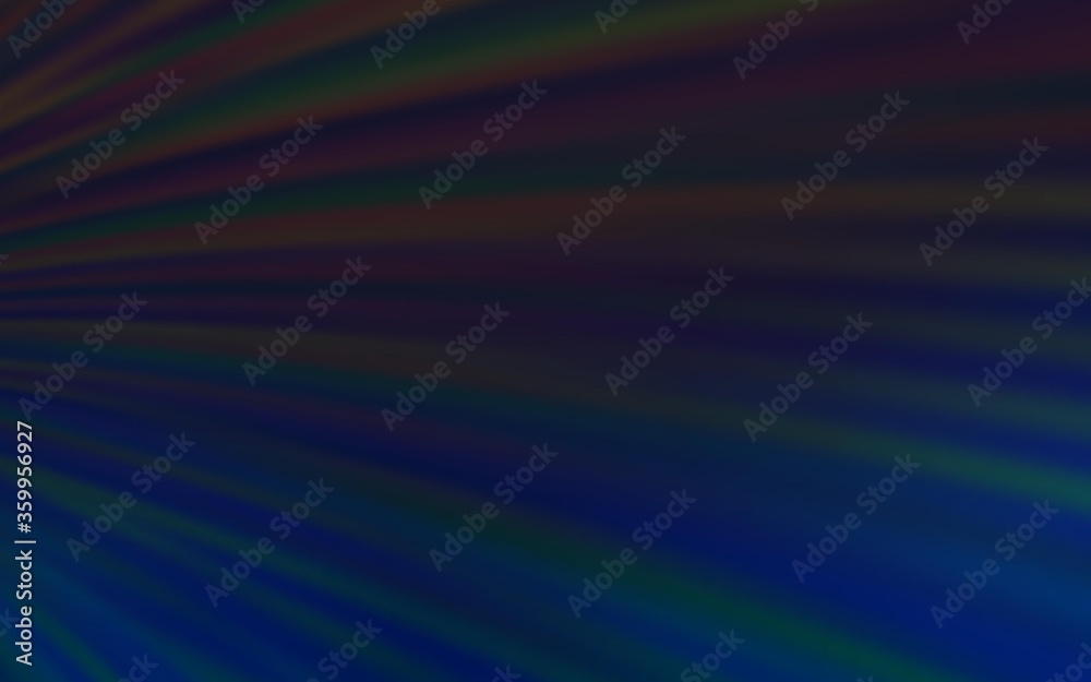 Dark BLUE vector template with wry lines. Modern gradient abstract illustration with bandy lines. A completely new template for your design.