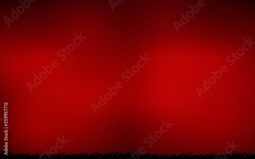 Dark Red vector background with astronomical stars. Glitter abstract illustration with colorful cosmic stars. Template for cosmic backgrounds.