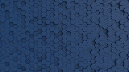 Papier peint photo Couloir et Hall Texture hexagonale bleu marine profond  © Sono Creative