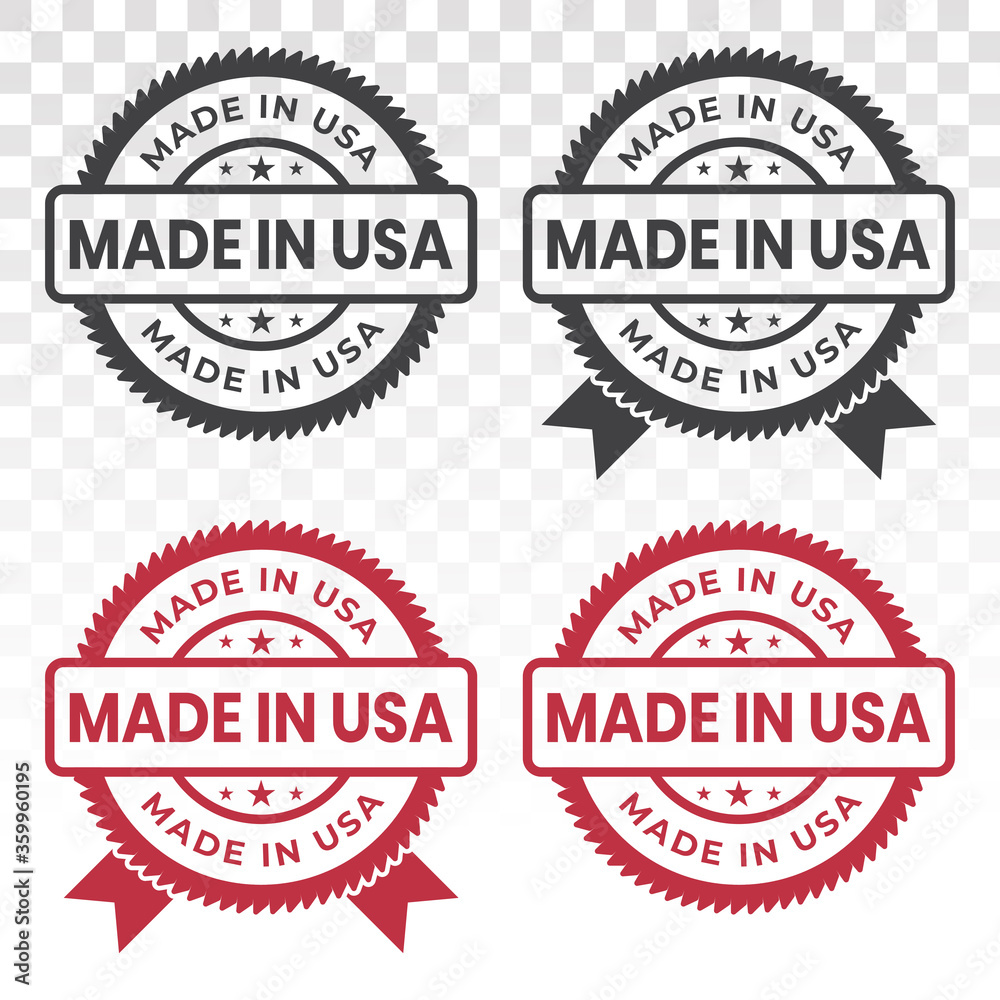 Made in USA badge flat icon for industrial product stamp