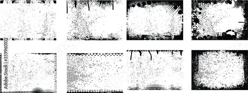 Grunge design textured elements . vector