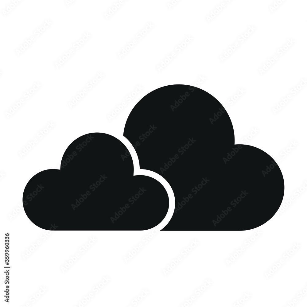 Cloud web icon vector isolated on white background Cloud web icon vector isolated on white background