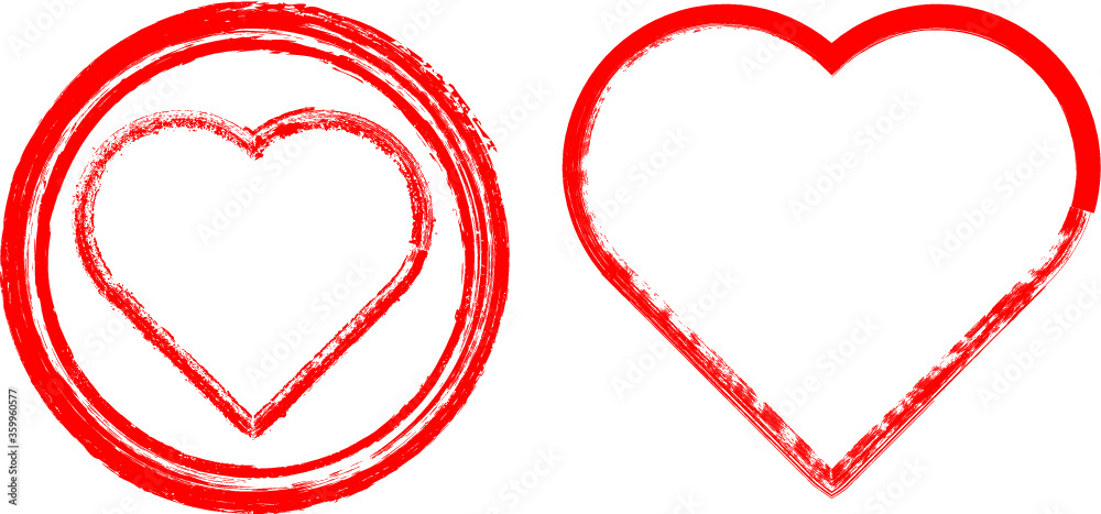 Set of Hearts . Grunge stamps collection.love Shapes for your design.Distressed symbols. Textured Valentine's Day signs.Vector illustration. Set of Hearts . Grunge stamps collection.love Shapes for your design.Distressed symbols. Textured Valentine's Day signs.Vector illustration.