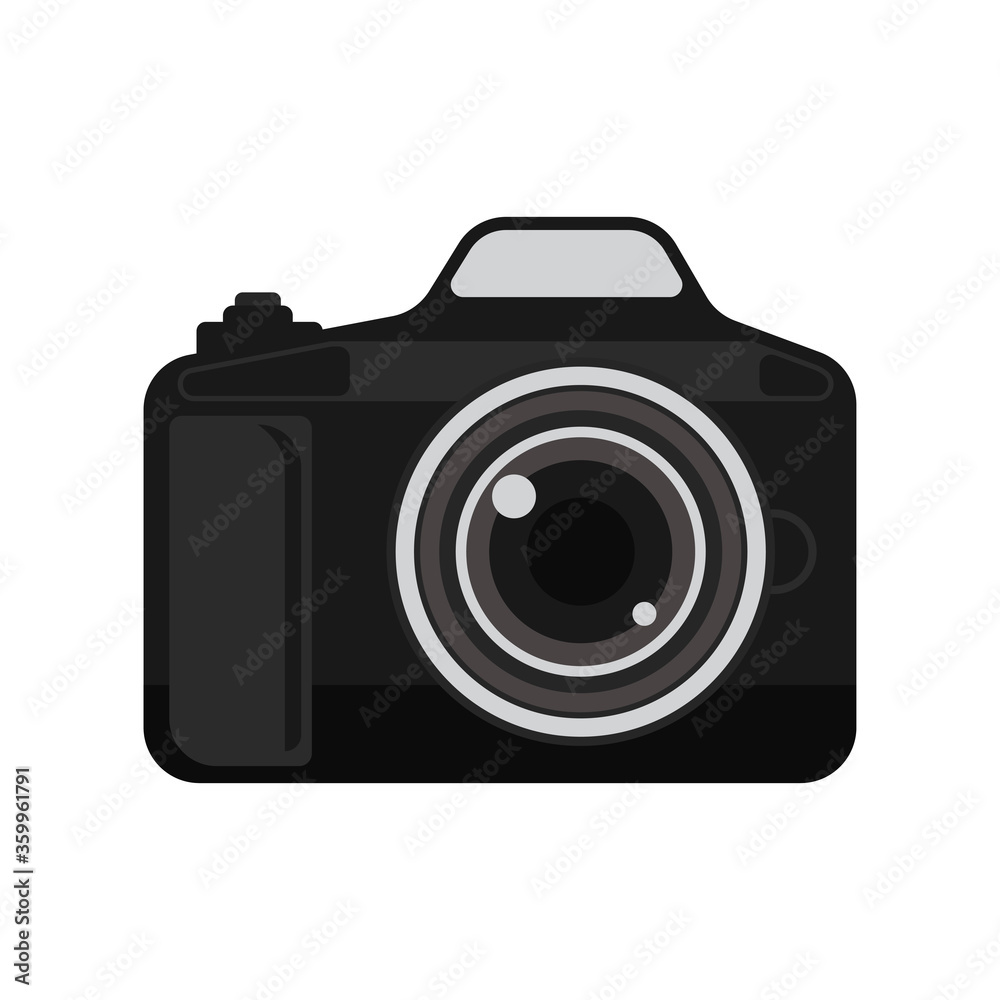 camera icon on white background. vector illustration camera icon on white background. vector illustration