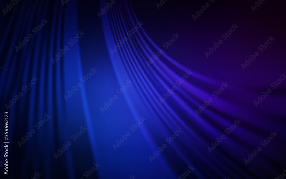 Dark BLUE vector pattern with curved lines. A sample with colorful lines, shapes. The best colorful design for your business.