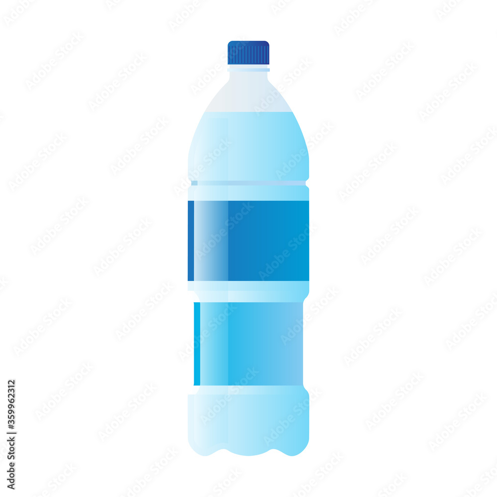 mineral water bottle isolated on white background. vector illustration mineral water bottle isolated on white background. vector illustration