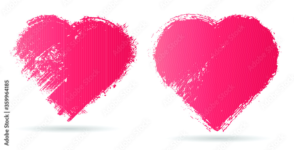 Textured hearts . Vector Textured hearts . Vector