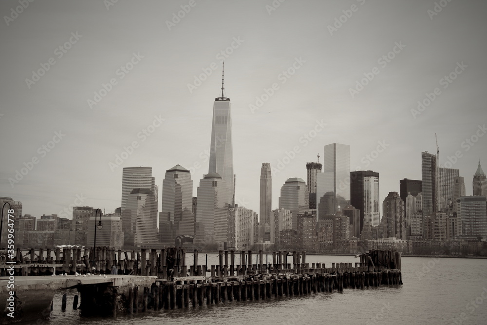 New York Skyline Vintage pic