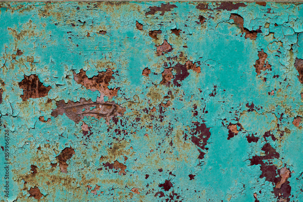 rusty iron and colored background
