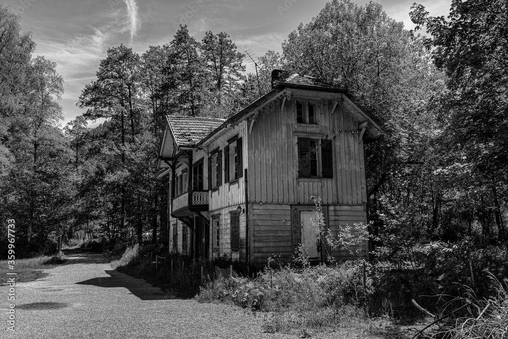Old house at the Ravenna gorge near the bridge viaduct in Breitnau, Black Forest, Germany Old house at the Ravenna gorge near the bridge viaduct in Breitnau, Black Forest, Germany