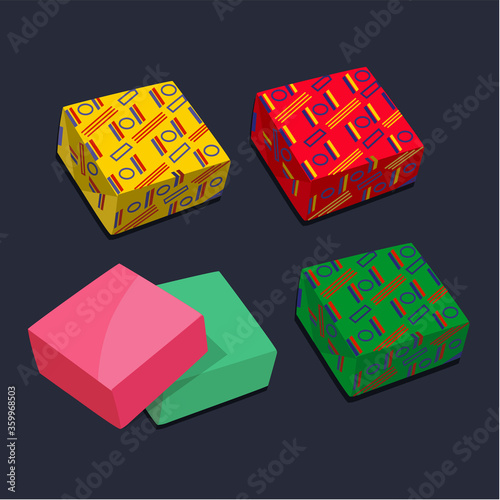 South African Chewing Gum on Dark Background