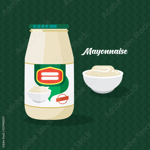 South African Mayonnaise Jar on a Pattern Background photo