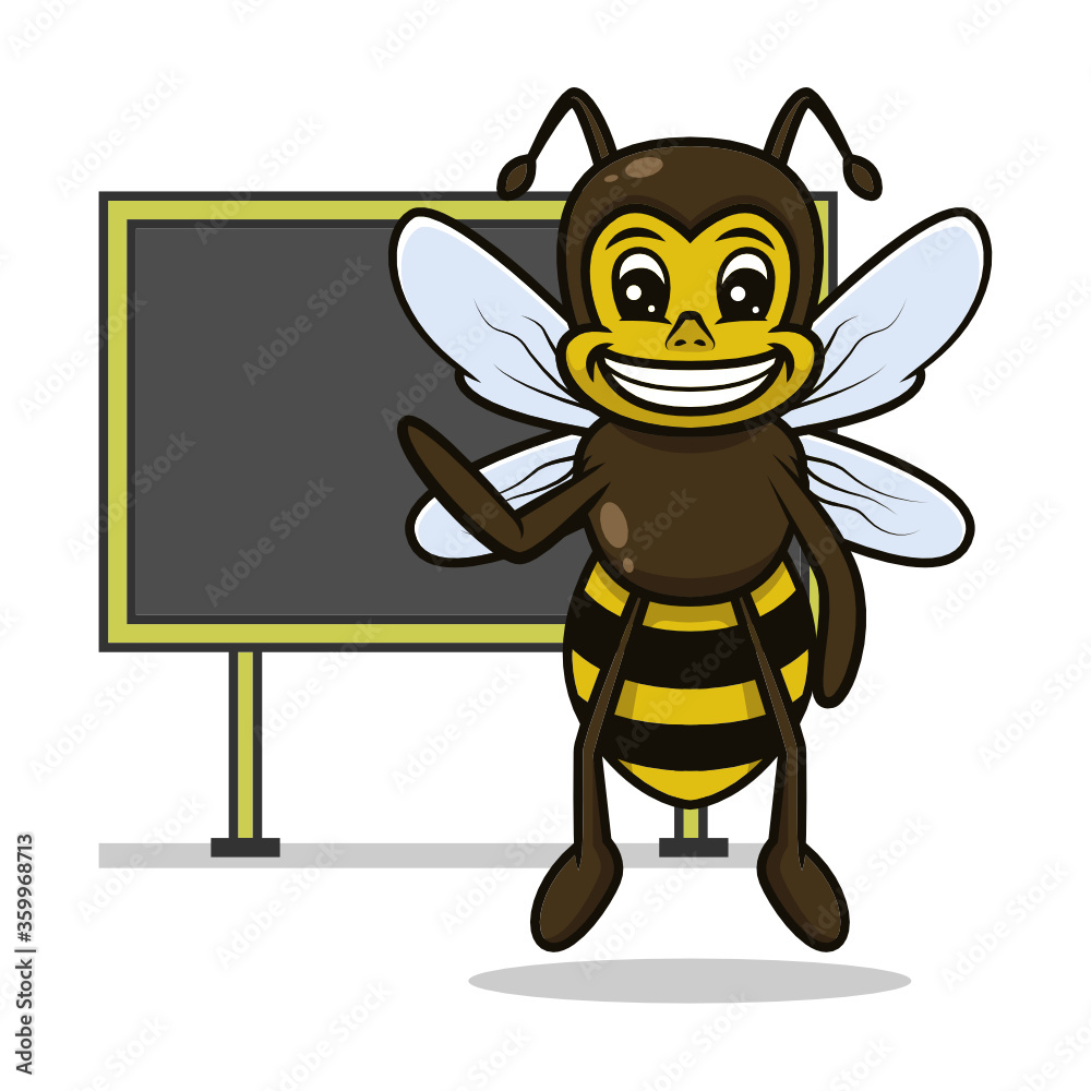 Bee cute mascot education-related design