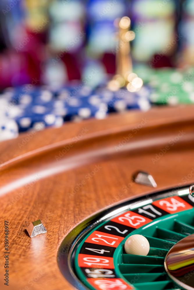 Roulette table close up at the Casino Roulette table close up at the Casino