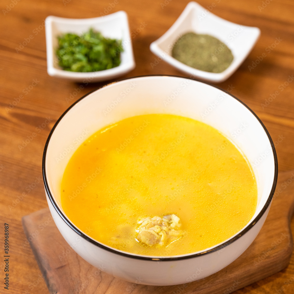 Yellow ginger soup with vinegar Yellow ginger soup with vinegar