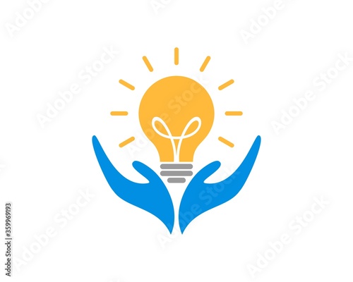 Light bulb with two hand care
