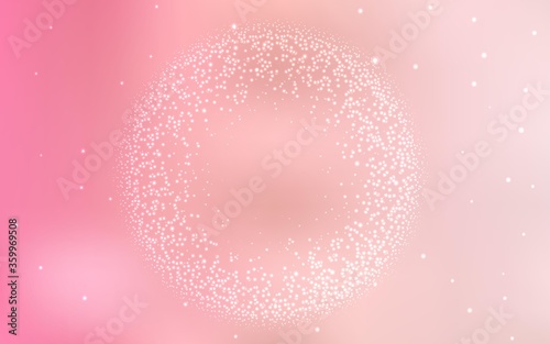 Light Red vector background with astronomical stars. Glitter abstract illustration with colorful cosmic stars. Best design for your ad, poster, banner.