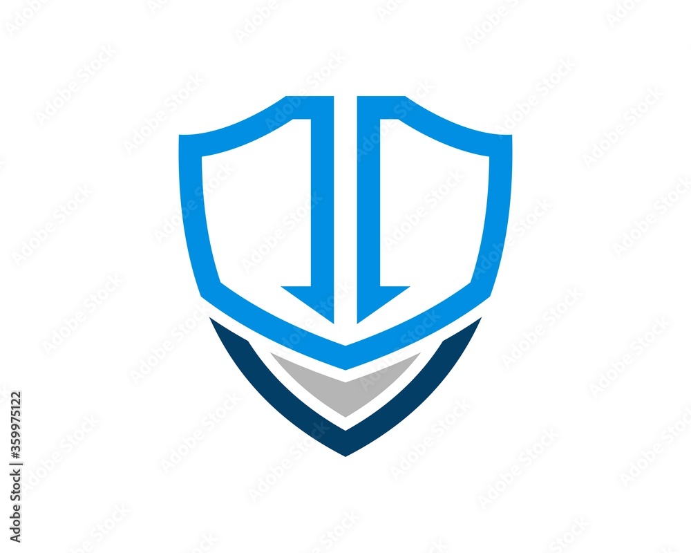 Combination shield and arrow logo Combination shield and arrow logo
