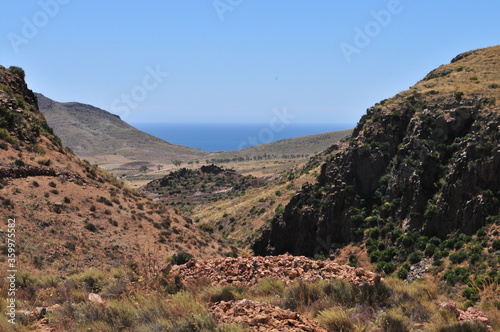 Western style landscape, Cabo de Gata, Rodalquilar, Almeria, Spain